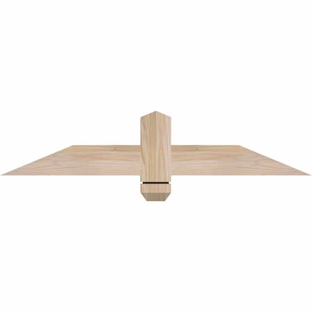 Ekena Millwork Eugene Smooth Timber Gable Bracket, Douglas Fir, 36"W x 7"H x 1 1/2"D x 3 1/2"F, 5/12 Pitch GBW036X07X0204EUG00SDF
